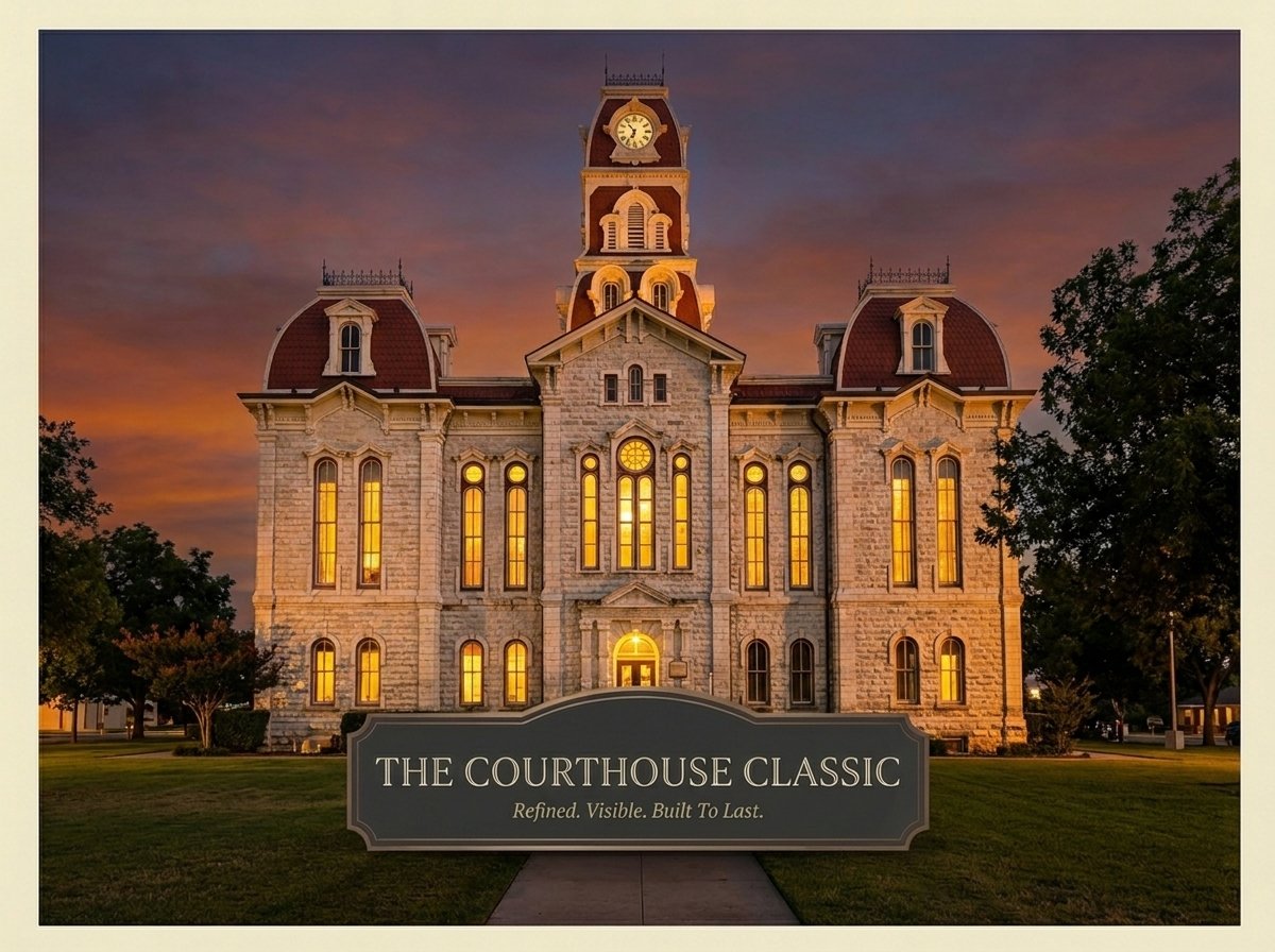 The Courthouse Classic — Parker County Courthouse inspired treatment
