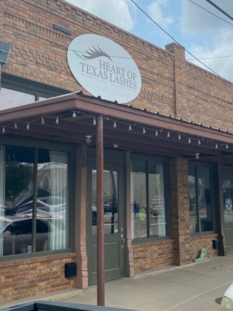 Heart of Texas Lashes in Weatherford Front Door